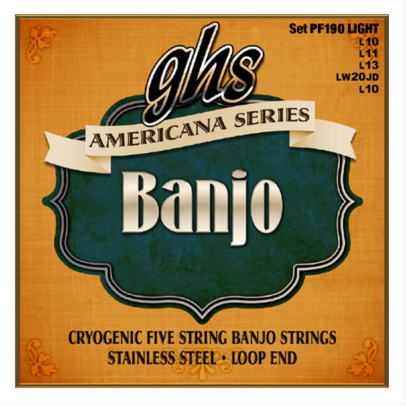 GHS Americana Series - PF190 - Banjo 5-String Set, Light - 1