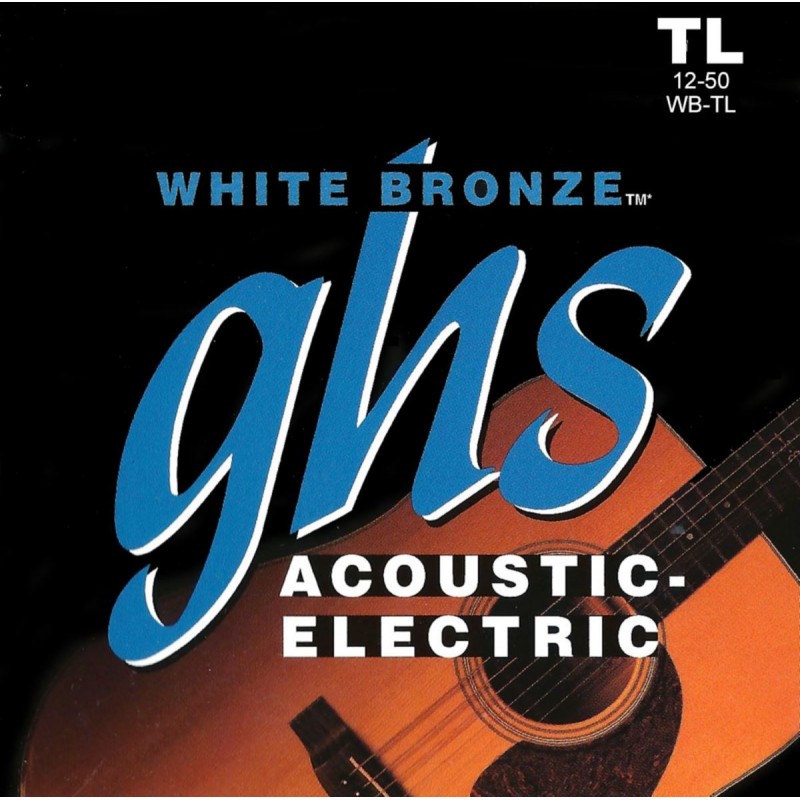 GHS White Bronze - WB-TL - Acoustic/Electric Guitar String Set, True Light, .012-.050 - 1