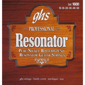 GHS Professional - Resonator String String Set, Nickel, Semi Flat, .016-.056 - 1