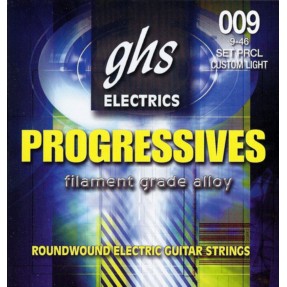 GHS Progressives - PRCL - Electric Guitar String Set, Custom Light, .009-.046 - 1