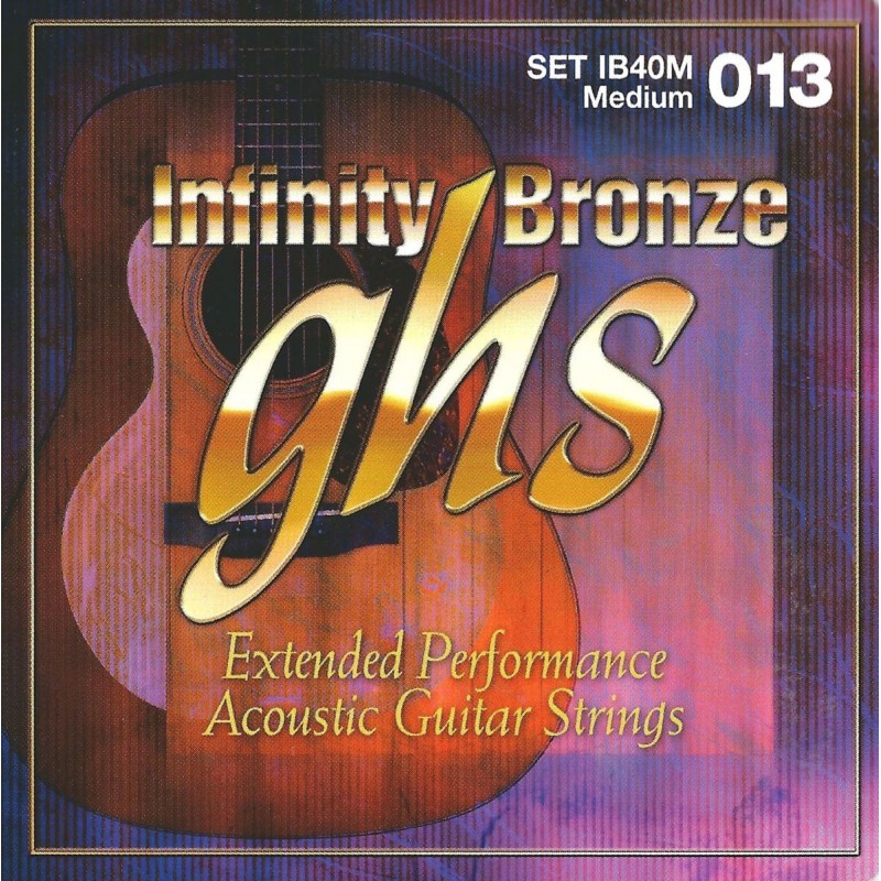 GHS Infinity Bronze - IB40M - Acoustic Guitar String Set, Heavy, .013-.056 - 1