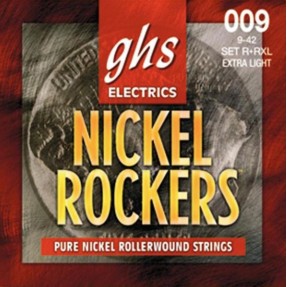 GHS Nickel Rockers - R+RXL - Electric Guitar String Set, Extra Light, .009-.042 - 1