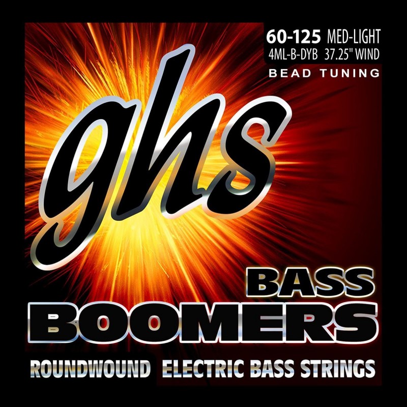 GHS Bass Boomers - Bass String Set, 4-String, Medium Light, .060-.125, BEAD Tuning - 1
