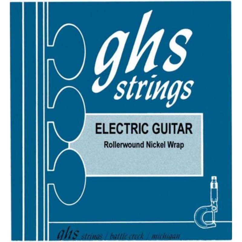 GHS Nickel Rockers Wound 3rd - 1400 - Electric Guitar String Set, Medium Light, .012-.054 - 1