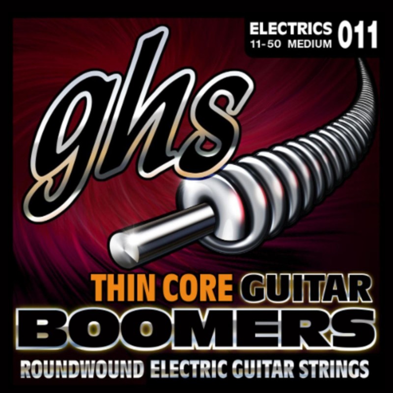 GHS Thin Core Guitar Boomers - TC-GBM - Electric Guitar String Set, Medium, .010-.050 - 1