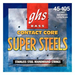 GHS Contact Core Super Steels - L5200 - Bass String Set, 4-String, Light, .040-.100 - 1