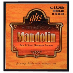 GHS Professional - LS250 - Mandolin String Set, Loop End, Silk and Steel, Regular, .011-.040 - 1
