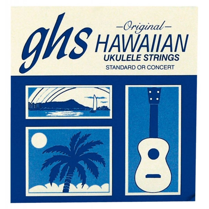 GHS Ukulele Nylon Tie-Ends - H-10 - Ukulele String Set - Soprano/Concert, Black Nylon - 1