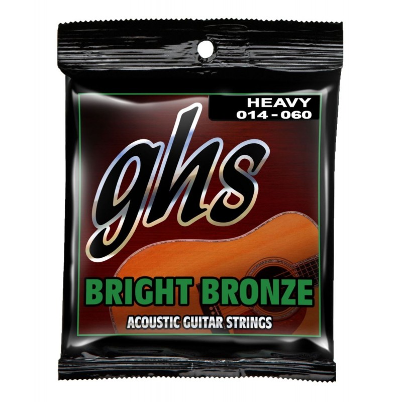 GHS Bright Bronze - BB50H - Acoustic Guitar String Set, 80/20 Bronze, Heavy, .014-.060 - 1