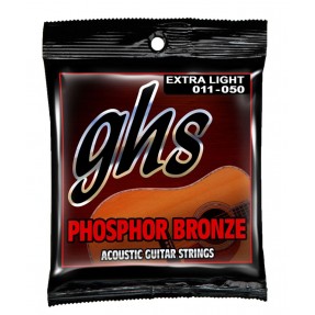GHS Phosphor Bronze - S315 - Acoustic Guitar String Set, Extra Light, .011-.050 - 1