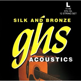 GHS Silk and Bronze - 370-12L - Acoustic Guitar String Set, 12-String, Phosphor Bronze, Light, .011-.049 - 1