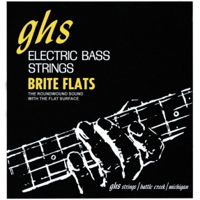 GHS Brite Flats - 3070 - Bass String Set, 4-String, Regular, .049-.108, Short Scale - 1