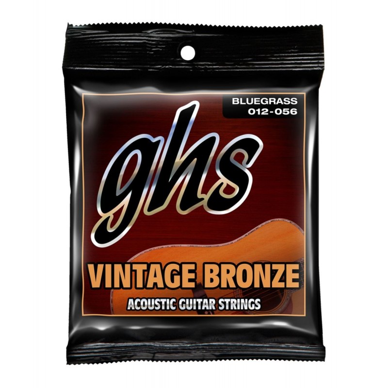 GHS Vintage Bronze - VN-B - Acoustic Guitar String Set, Bluegrass, .012-.056 - 1