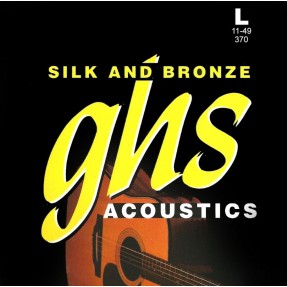 GHS Silk and Bronze - 370 - Acoustic Guitar String Set, Phosphor Bronze, Light, .011-.049 - 1