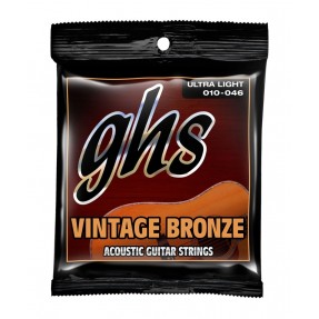 GHS Vintage Bronze - VN-UL - Acoustic Guitar String Set, Ultra Light, .010-.046 - 1