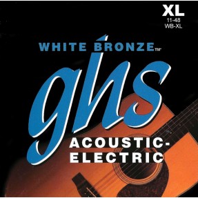 GHS White Bronze - WB-XL - Acoustic/Electric Guitar String Set, Extra Light, .011-.048 - 1
