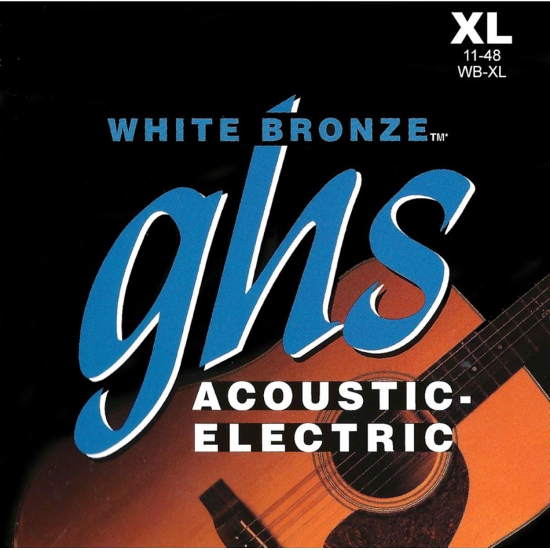 GHS White Bronze - WB-XL - Acoustic/Electric Guitar String Set, Extra Light, .011-.048 - 1