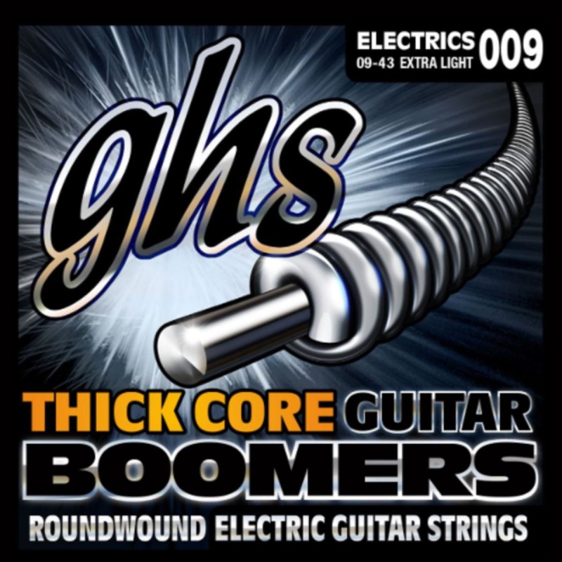 GHS Thick Core  Guitar Boomers - HC-GBXL - Electric Guitar String Set, Extra Light, .009-.043 - 1