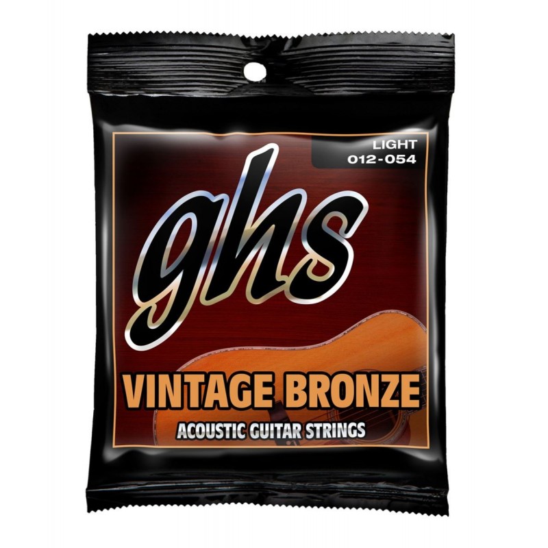 GHS Vintage Bronze - VN-L - Acoustic Guitar String Set, Light, .012-.054 - 1