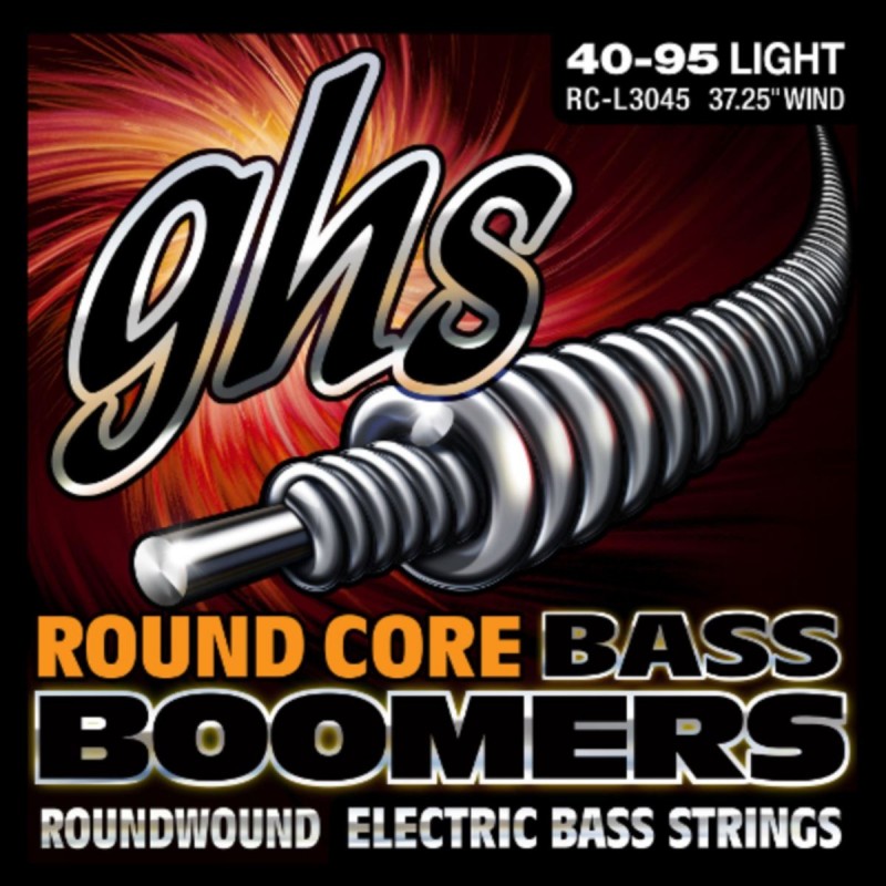 GHS Round Core Bass Boomers - RC-L3045 - Bass String Set, 4-String, Heavy, .040-.095 - 1
