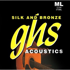 GHS Silk and Bronze - 370ML - Acoustic Guitar String Set, Phosphor Bronze, Medium Light, .012-.054 - 1