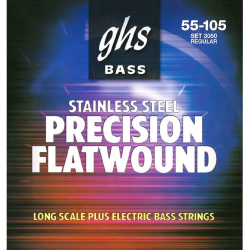 GHS Precision Flatwound - 3050 - Bass String Set, 4-String, Regular, .055-.105 - 1