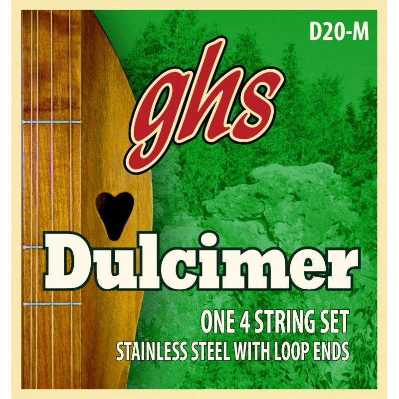 GHS D20-M - Dulcimer String Set, D-Mixolydian Tuning, Loop End - 1