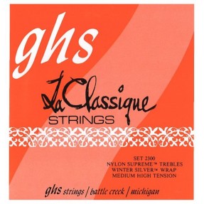 GHS La Classique - 2300 - Classical Guitar String Set, Tie-On, Medium High Tension - 1