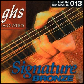GHS Signature Bronze - LJ40TM - Acoustic Guitar String Set, True Medium, .013-.056 - 1