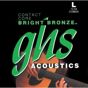 GHS Contact Core Bright Bronze - Acoustic Guitar String Set, Light, .012-.054 - 1
