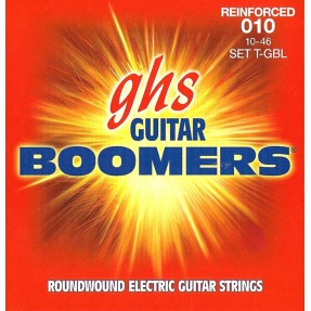 GHS Reinforced Guitar Boomers - T-GBL - Electric Guitar String Set, Light, .010-.046, for Vibrato Systems - 1