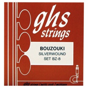 GHS Bouzouki String Set, 8-String, Loop End, Silverwound, .011-.028 - 1