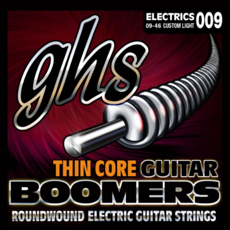 GHS Thin Core Guitar Boomers - TC-GBCL - Electric Guitar String Set, Custom Light, .009-.046 - 1