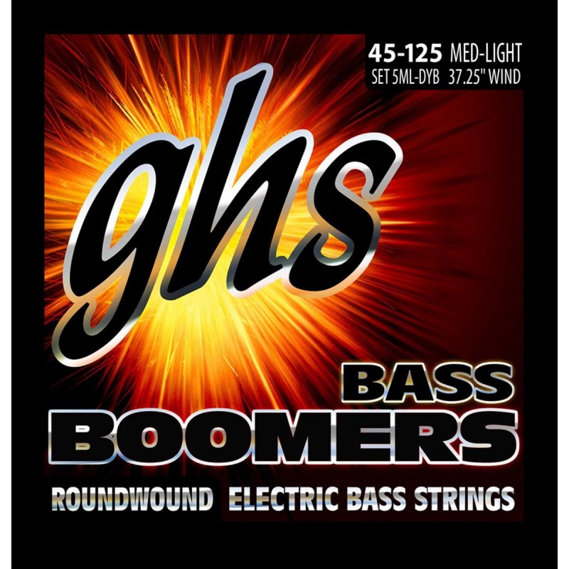 GHS Bass Boomers - Bass String Set, 5-String, Medium Light , .045-.125 - 1