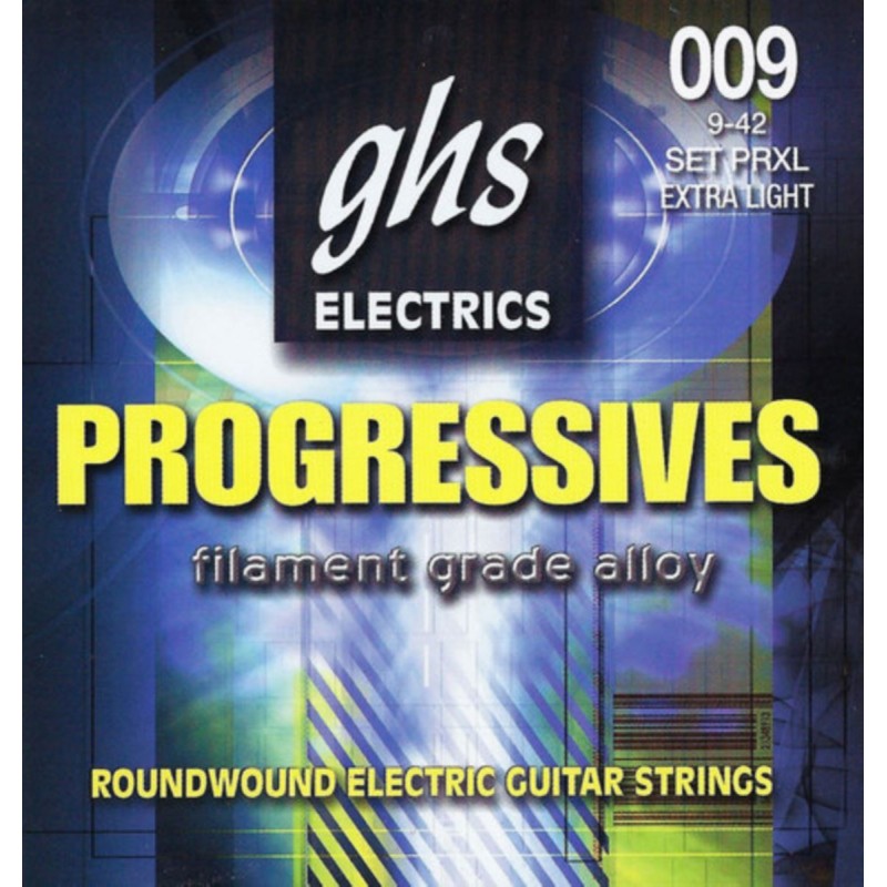 GHS Progressives - PRXL - Electric Guitar String Set, Extra Light, .009-.042 - 1