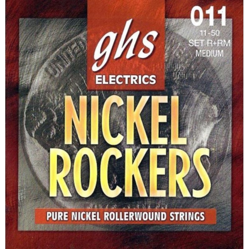 GHS Nickel Rockers - R+RM - Electric Guitar String Set, Medium, .011-.050 - 1