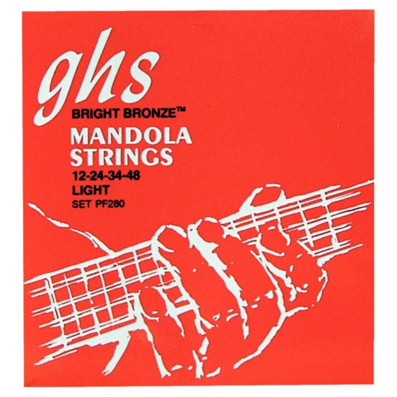 GHS Professional - PF280 - Mandola String Set, Loop End, Bright Bronze, Light, .012-.048 - 1