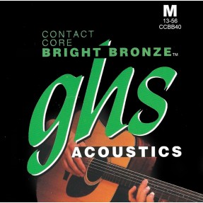 GHS Contact Core Bright Bronze - Acoustic Guitar String Set, Medium, .013-.056 - 1