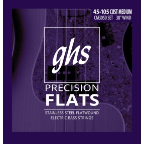 GHS Precision Flatwound - CM3050 - Bass String Set, 4-String, Custom Medium, .045-.105 - 1