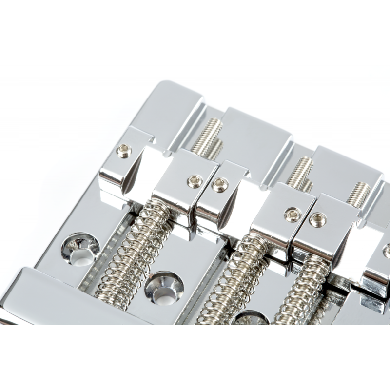 Fender Fender HiMass 4-String Bass Bridge Assembly With Zinc Saddles, Chrome - 1