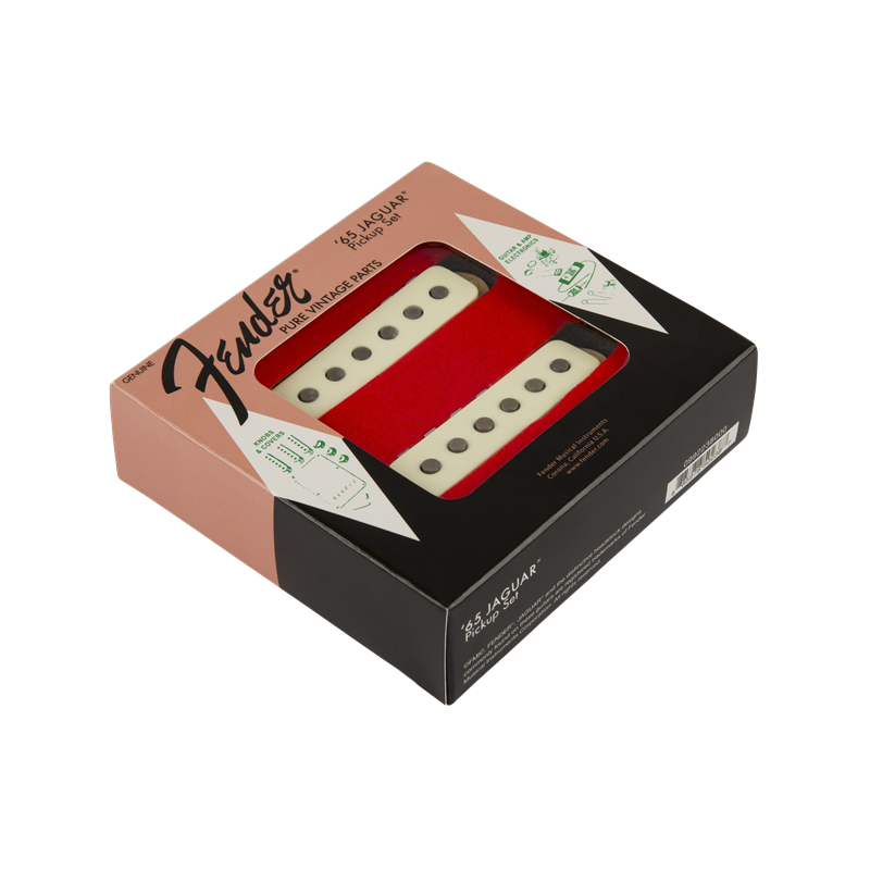 Fender Pure Vintage '65 Jaguar Pickup Set, Vintage White, (2) - 2