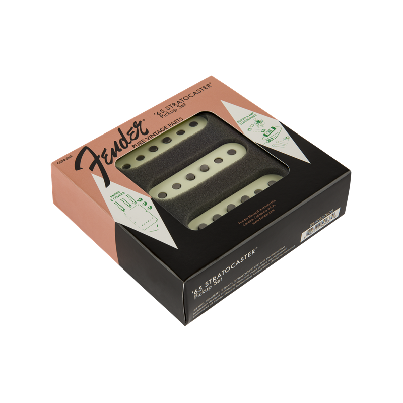Fender Pure Vintage '65 Strat Pickup Set, Vintage White (3) - 2
