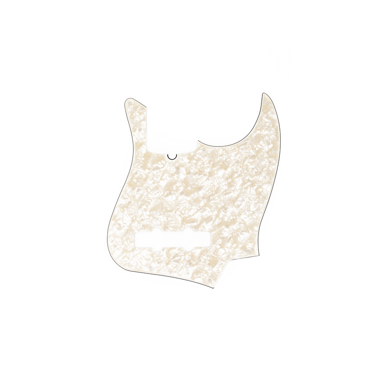 Fender Pickguard, Jazz Bass, 10-Hole Mount, Aged White Pearl, 4-Ply - 1