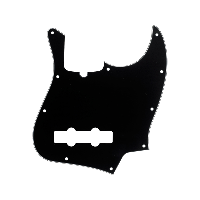 Fender Pickguard, Jazz Bass, 10-Hole Mount (with Truss Rod Notch), B/W/B, 3-Ply - 1