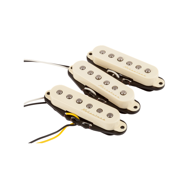 Fender Vintage Noiseless Strat Pickups, (3), Aged White - 1