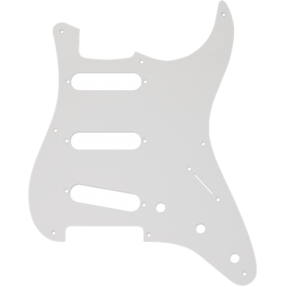 Fender Pickguard, Stratocaster S/S/S, 8-Hole Mount, White, 1-Ply - 1
