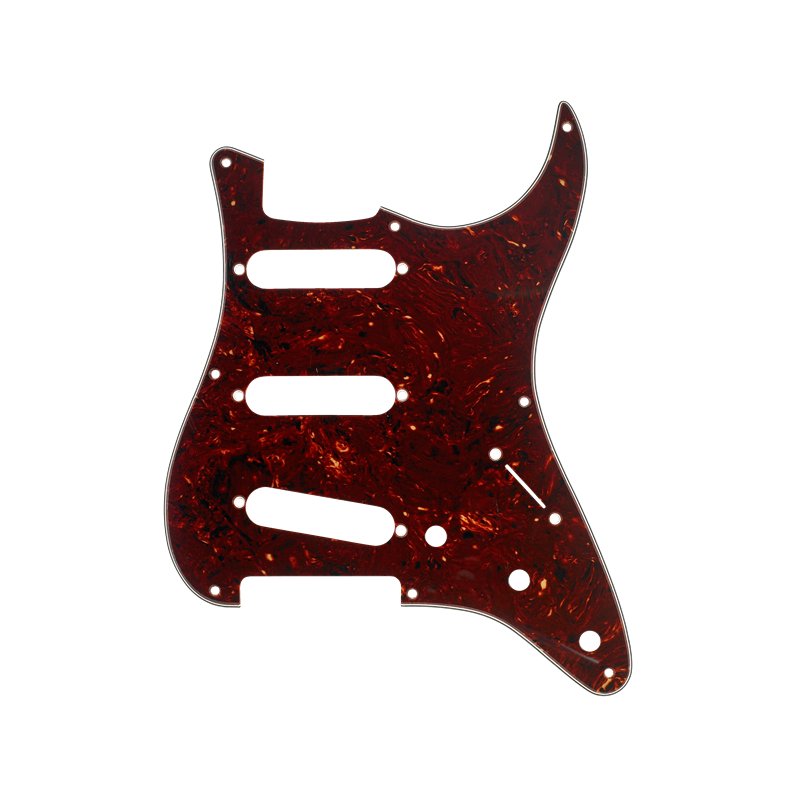 Fender Pickguard, Stratocaster S/S/S, 8-Hole Mount, Tortoise Shell, 4-Ply - 1
