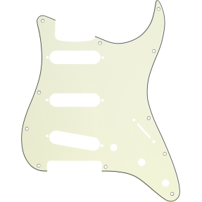 Fender Pickguard, Stratocaster S/S/S, 11-Hole Mount, Mint Green MG/B/MG 3-Ply - 1