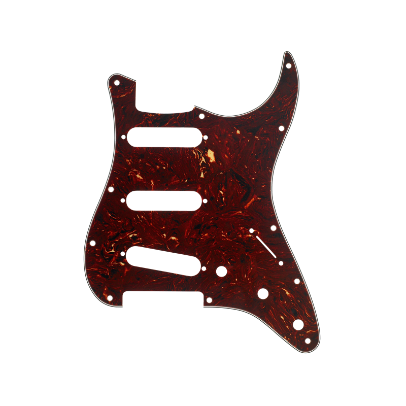Fender Pickguard, Stratocaster S/S/S, 11-Hole Mount, Tortoise Shell, 4-Ply - 1
