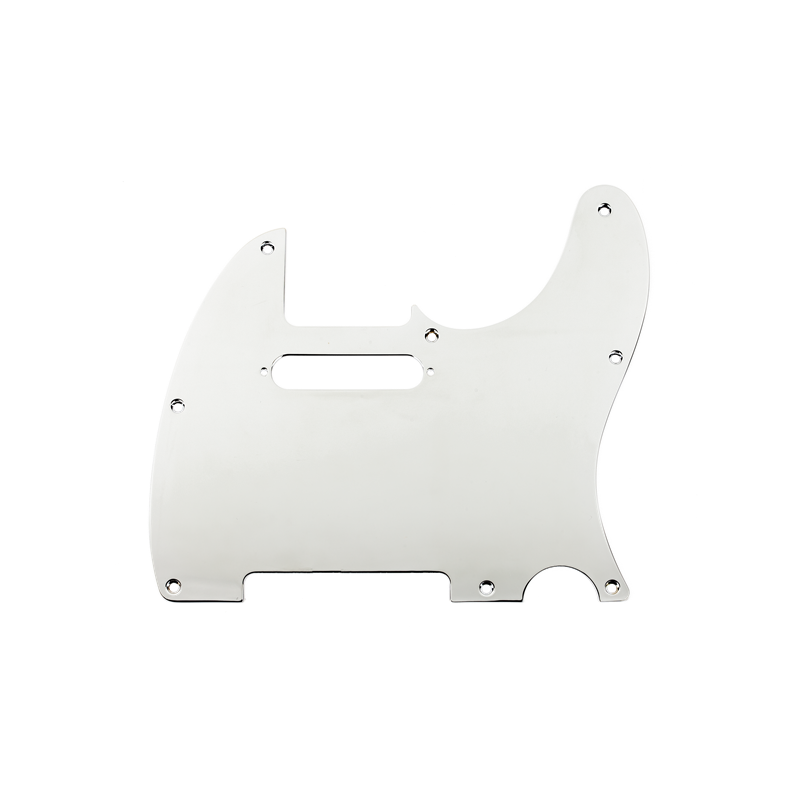 Fender Pickguard, Telecaster, 8-Hole Mount, Chrome-Plated, 1-Ply - 1
